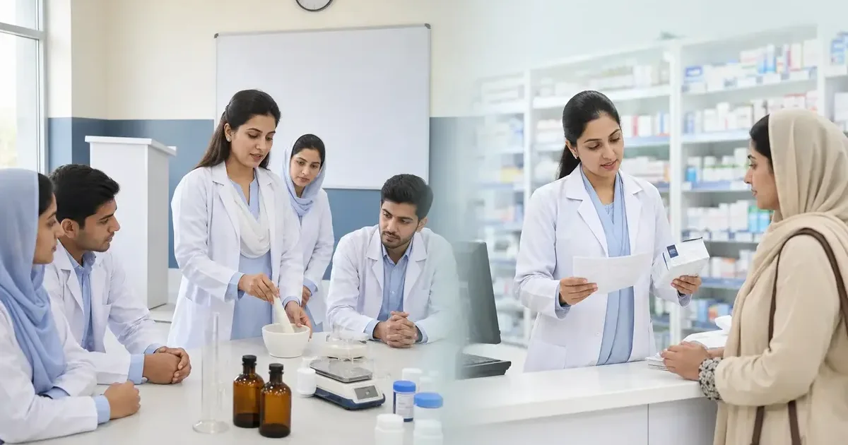 EIRA B. Pharmacy students learning dispensing and pharmacy practice